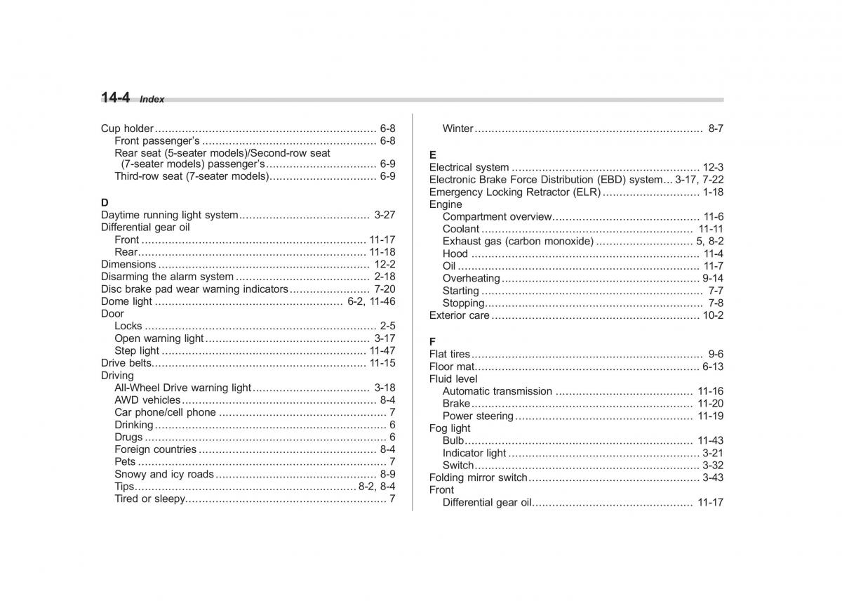 Subaru Tribeca owners manual / page 413