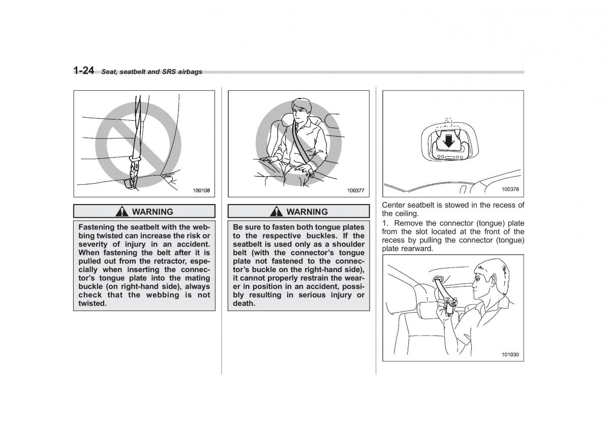 Subaru Tribeca owners manual / page 51