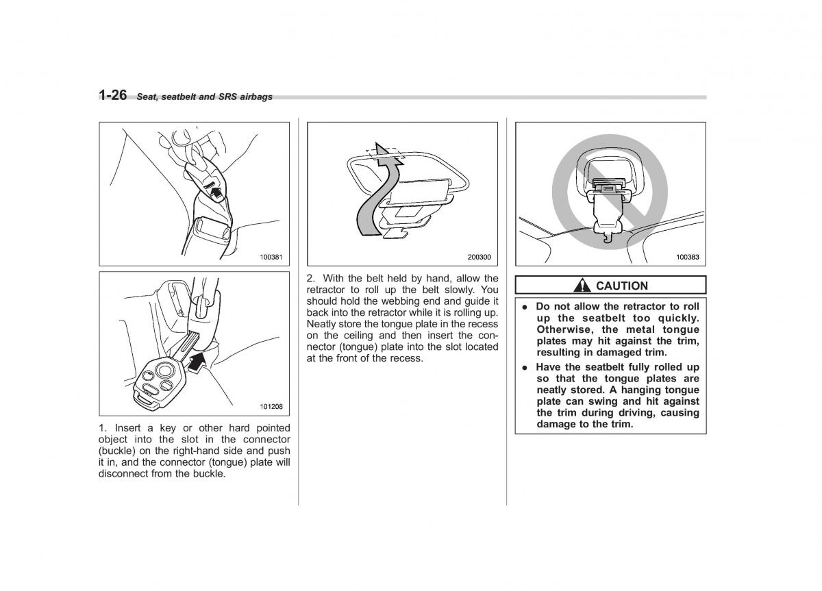 Subaru Tribeca owners manual / page 53