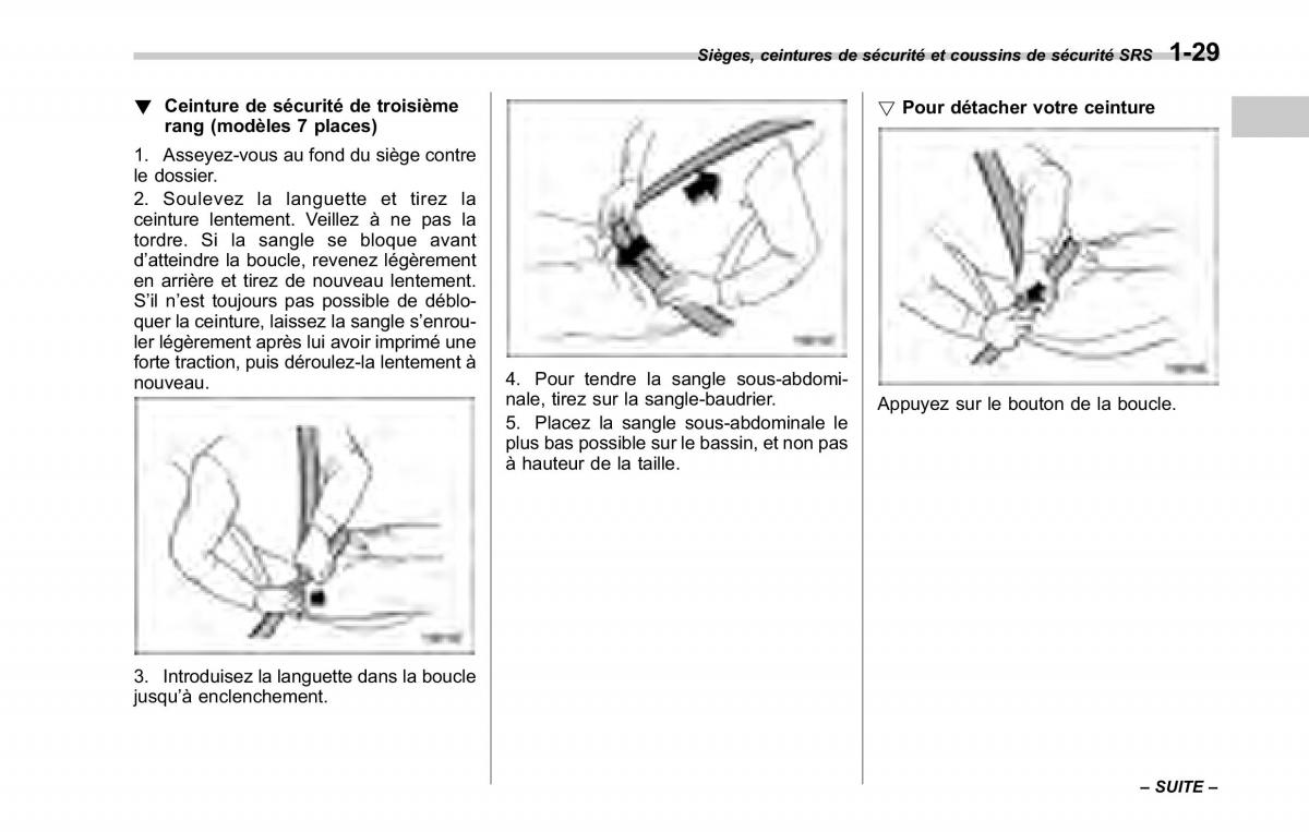 Subaru Tribeca manuel du proprietaire / page 59