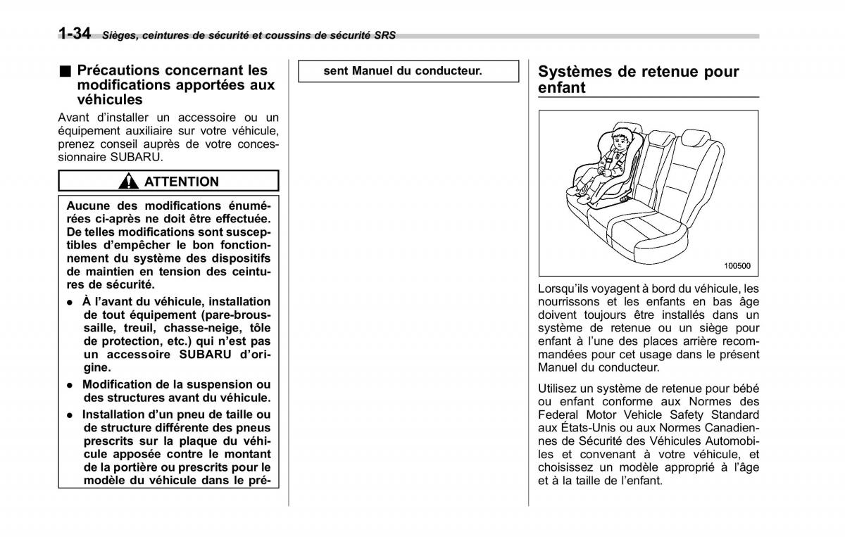 Subaru Tribeca manuel du proprietaire / page 64