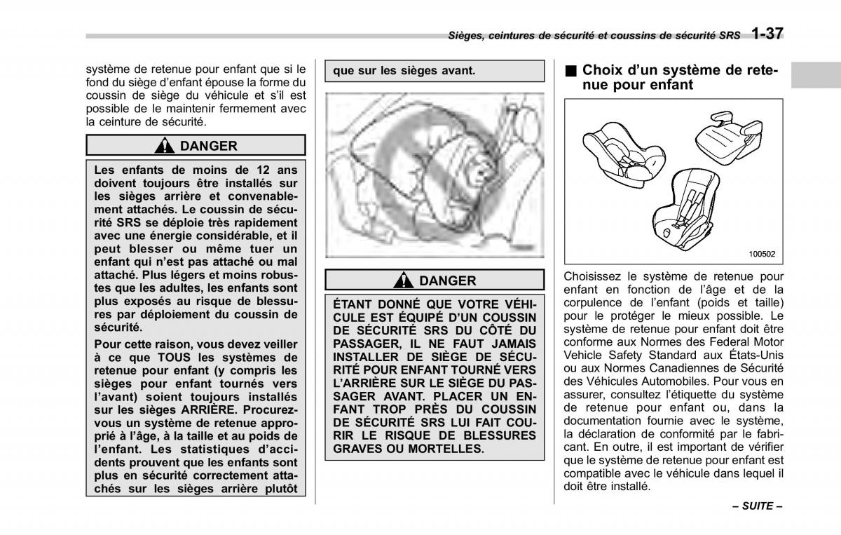 Subaru Tribeca manuel du proprietaire / page 67