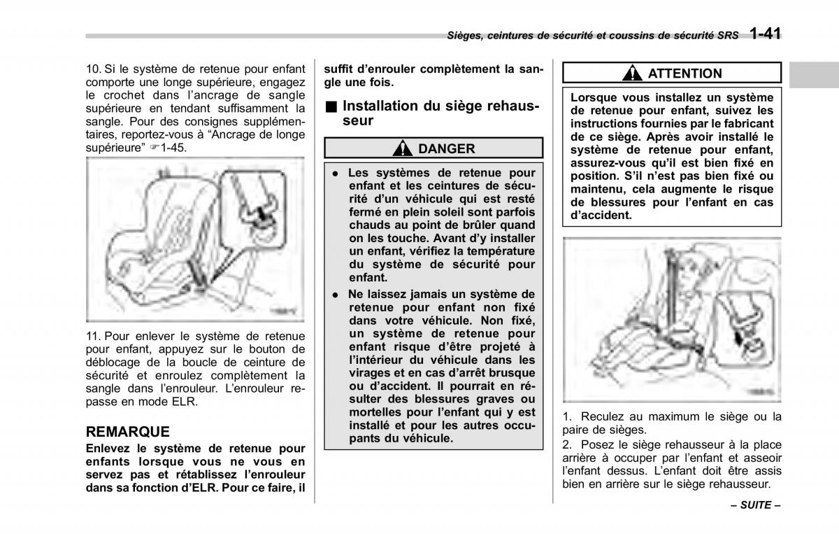 Subaru Tribeca manuel du proprietaire / page 71