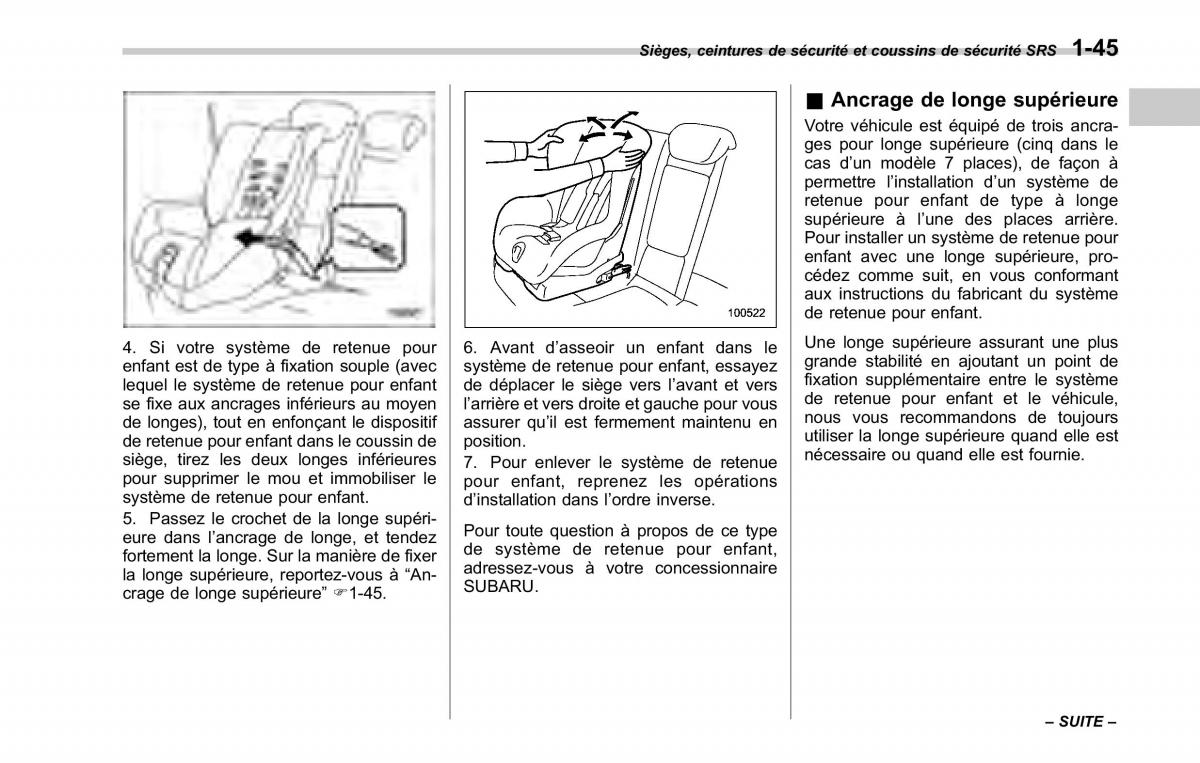 Subaru Tribeca manuel du proprietaire / page 75