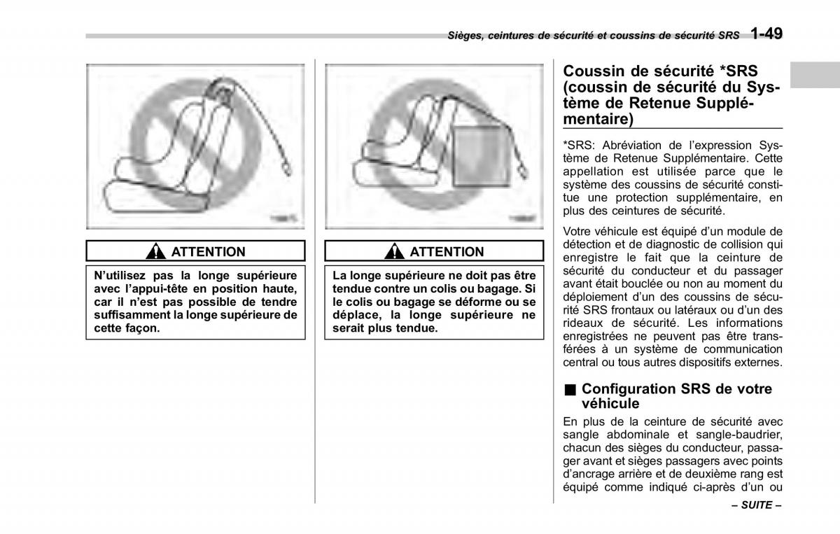 Subaru Tribeca manuel du proprietaire / page 79