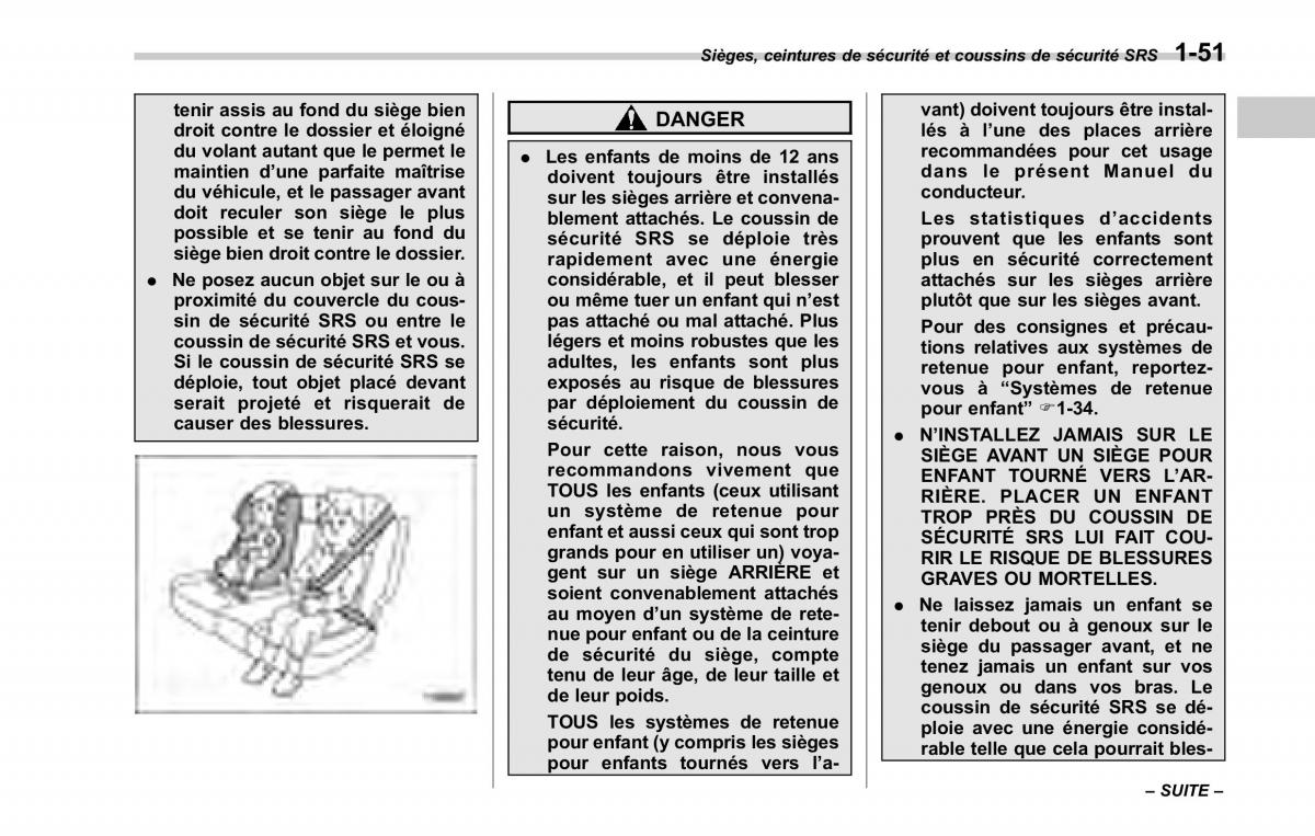 Subaru Tribeca manuel du proprietaire / page 81