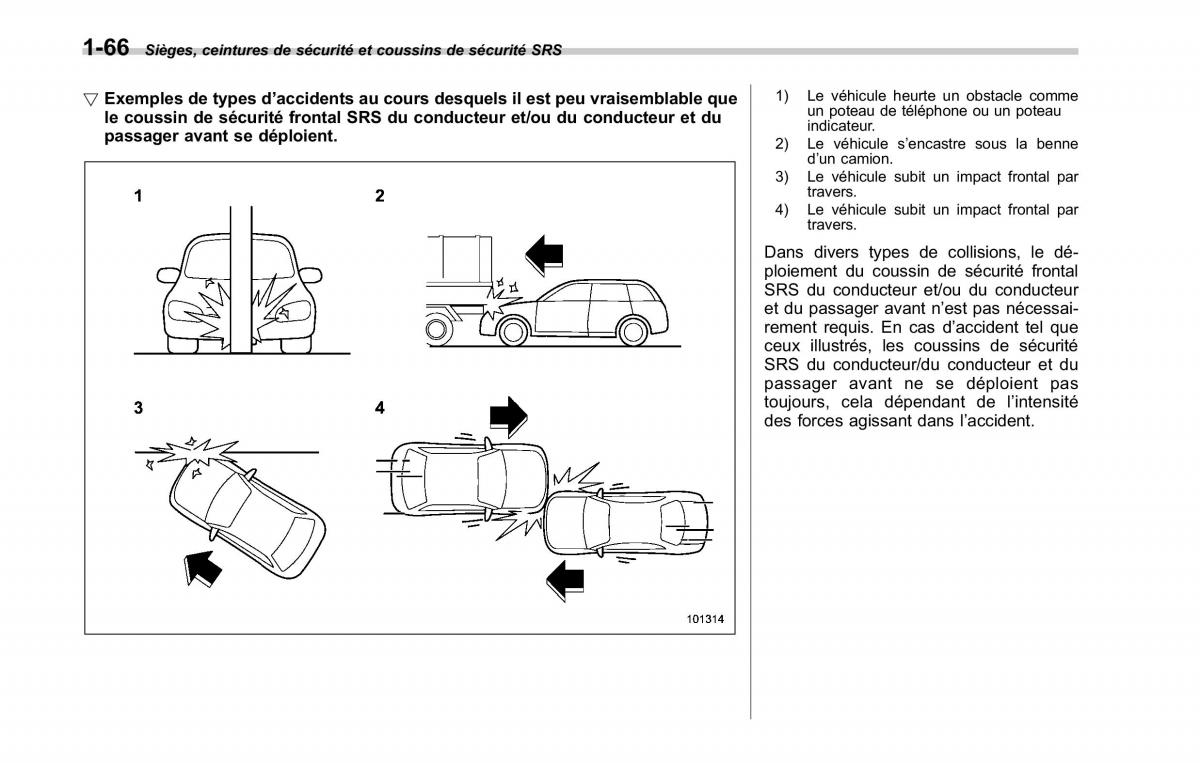 Subaru Tribeca manuel du proprietaire / page 96