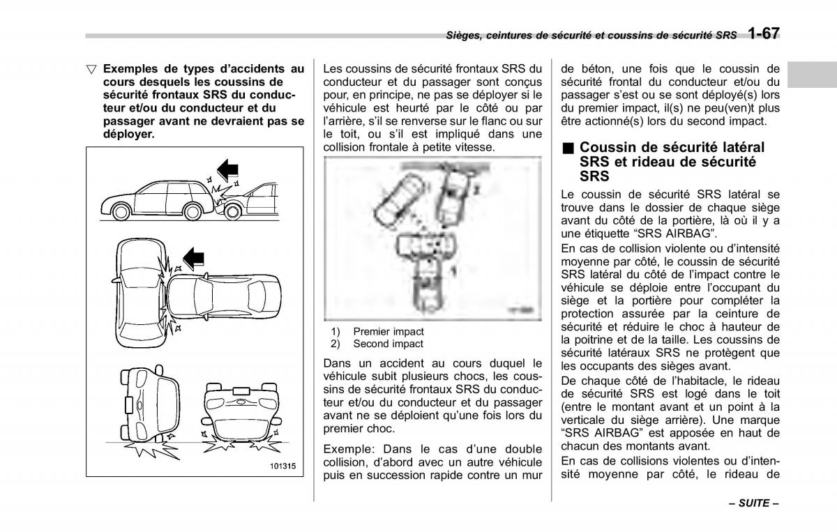 Subaru Tribeca manuel du proprietaire / page 97