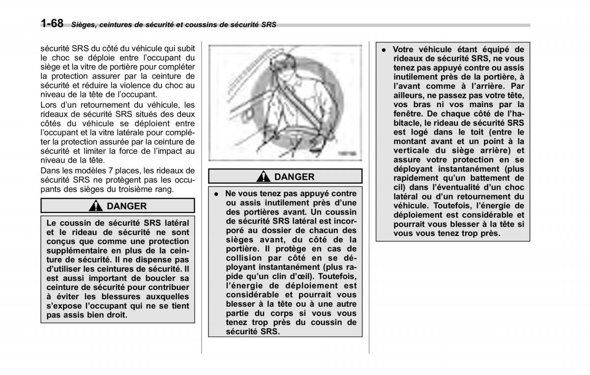 Subaru Tribeca manuel du proprietaire / page 98