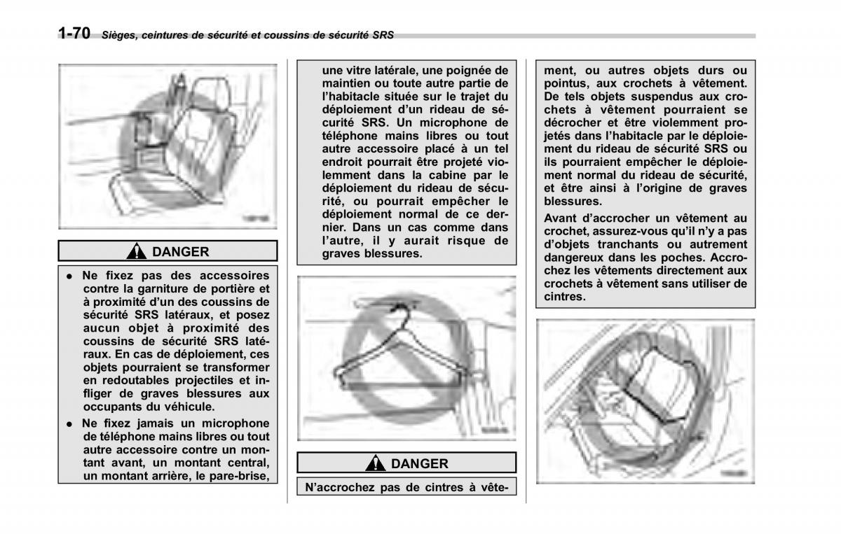 Subaru Tribeca manuel du proprietaire / page 100