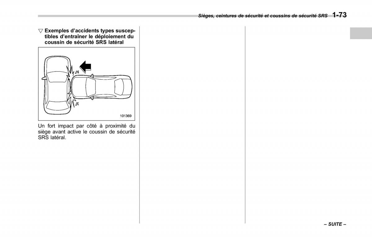 Subaru Tribeca manuel du proprietaire / page 103