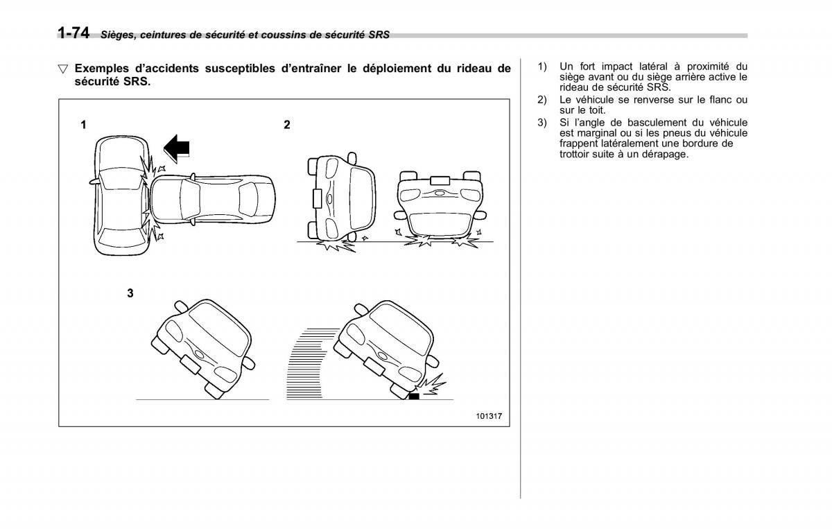 Subaru Tribeca manuel du proprietaire / page 104