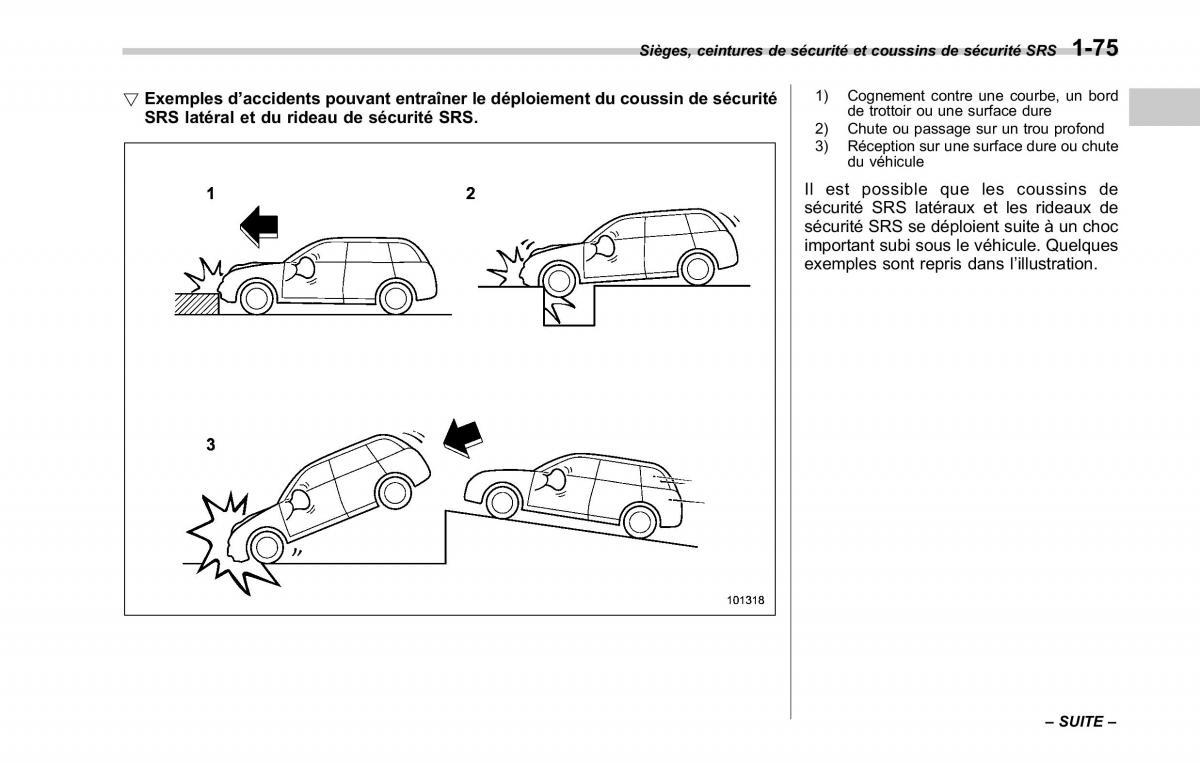 Subaru Tribeca manuel du proprietaire / page 105