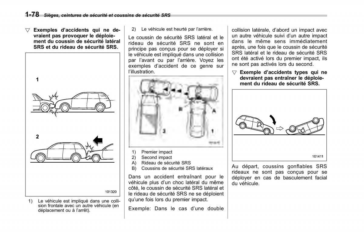 Subaru Tribeca manuel du proprietaire / page 108