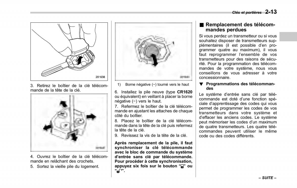 Subaru Tribeca manuel du proprietaire / page 125