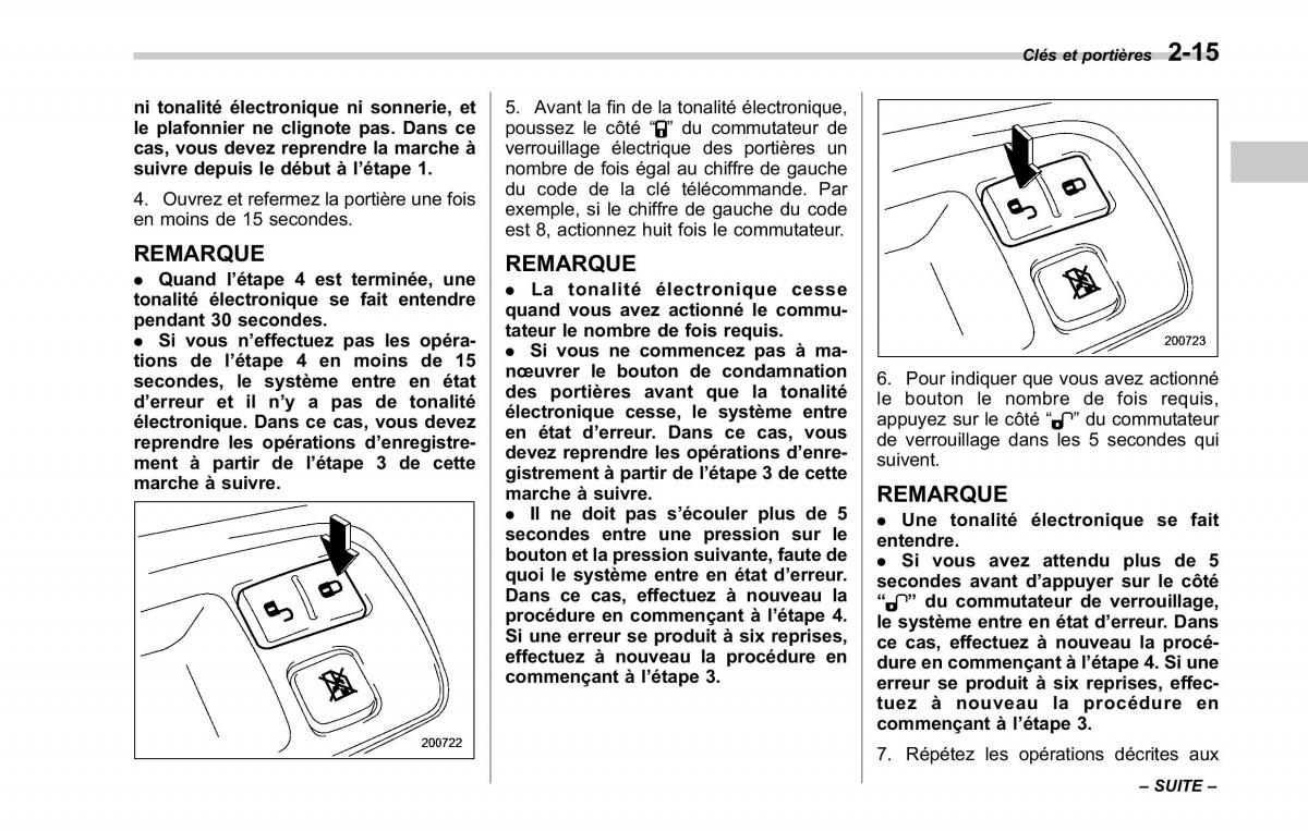 Subaru Tribeca manuel du proprietaire / page 127