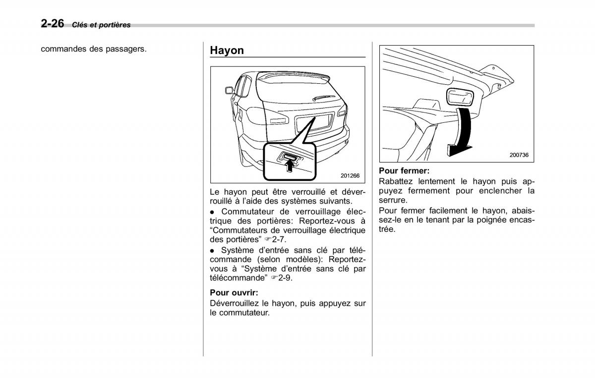 Subaru Tribeca manuel du proprietaire / page 138