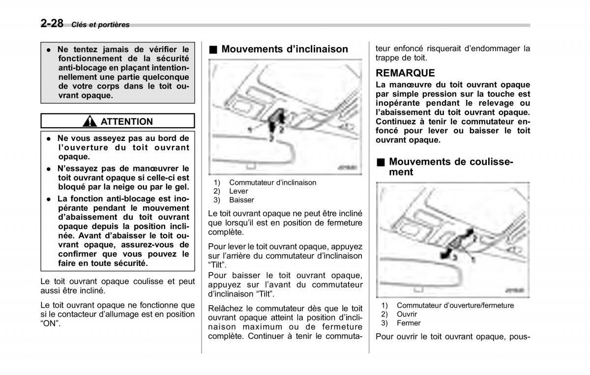 Subaru Tribeca manuel du proprietaire / page 140