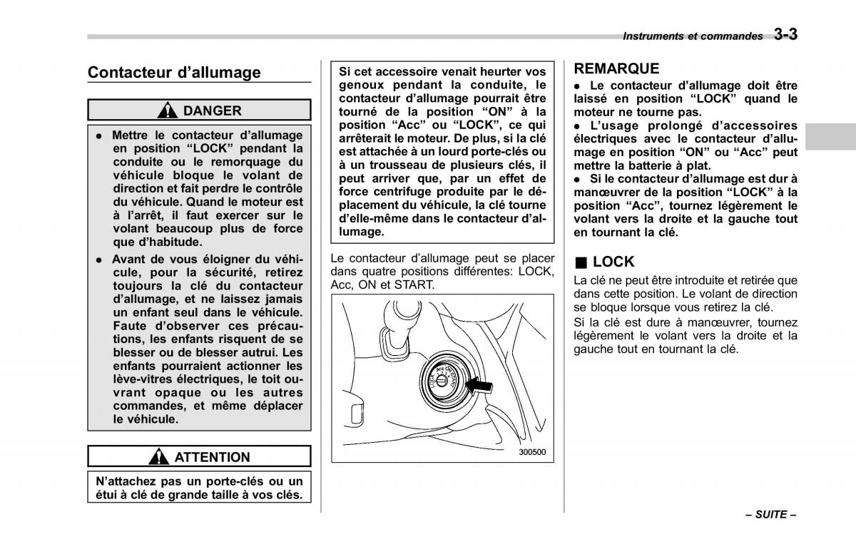 Subaru Tribeca manuel du proprietaire / page 145