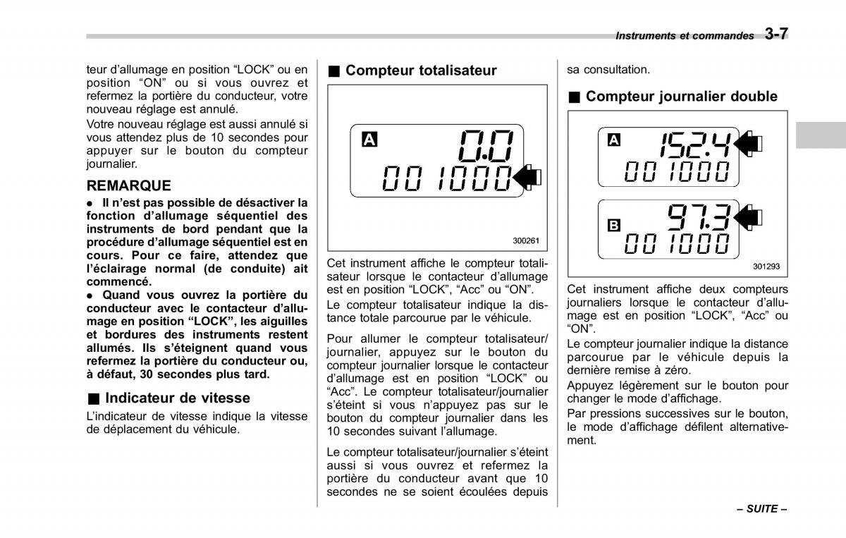 Subaru Tribeca manuel du proprietaire / page 149