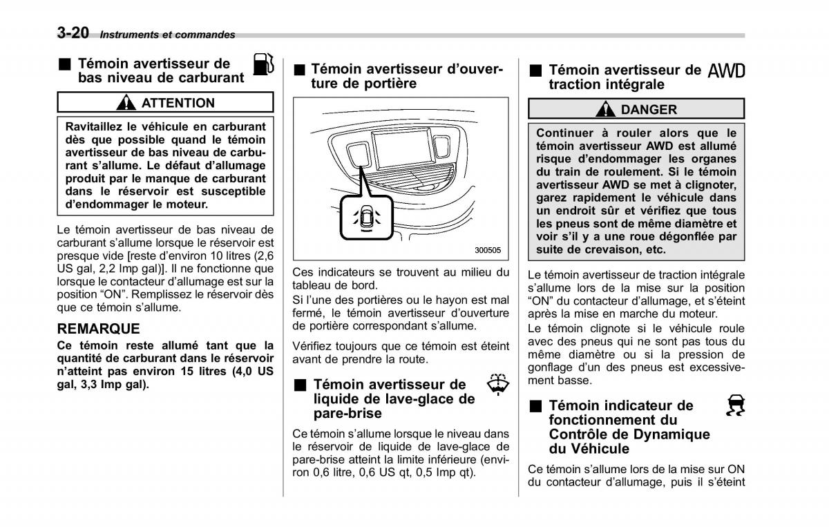 Subaru Tribeca manuel du proprietaire / page 162