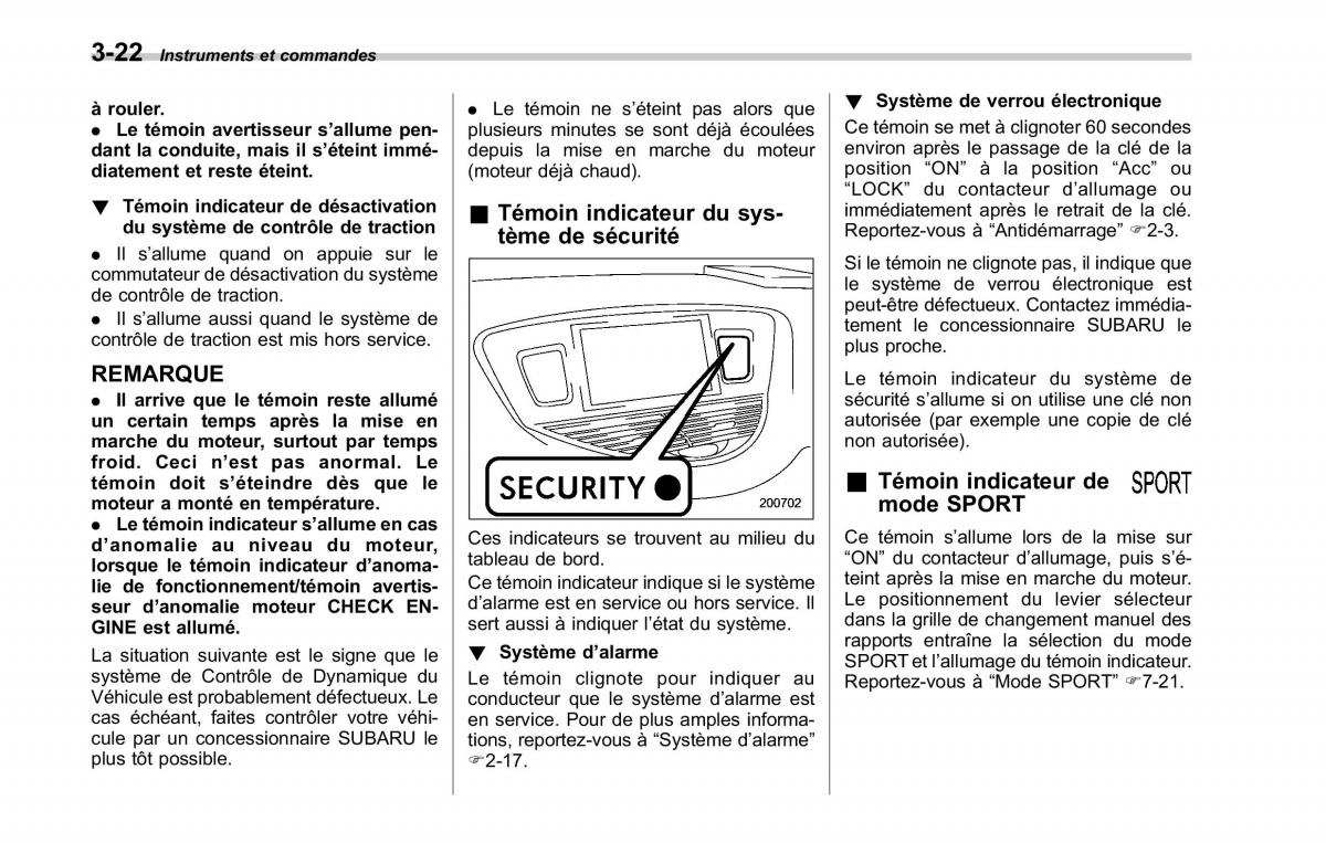 Subaru Tribeca manuel du proprietaire / page 164