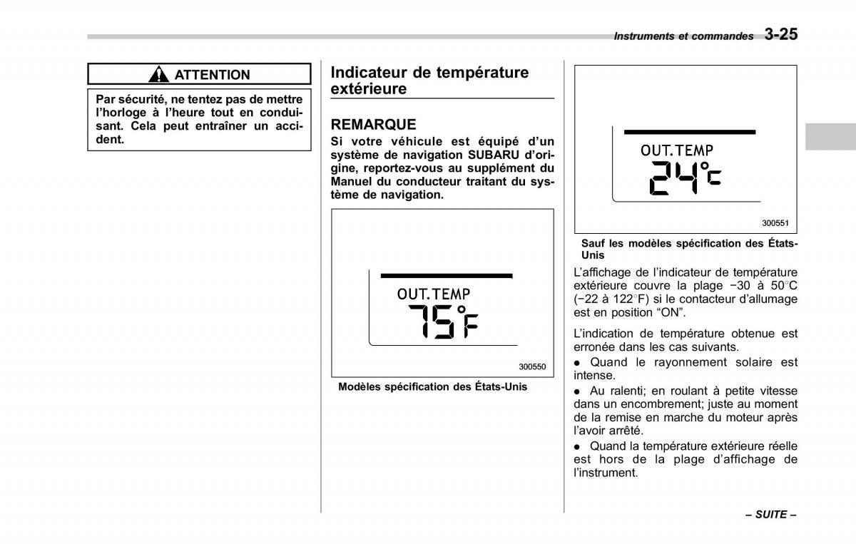 Subaru Tribeca manuel du proprietaire / page 167