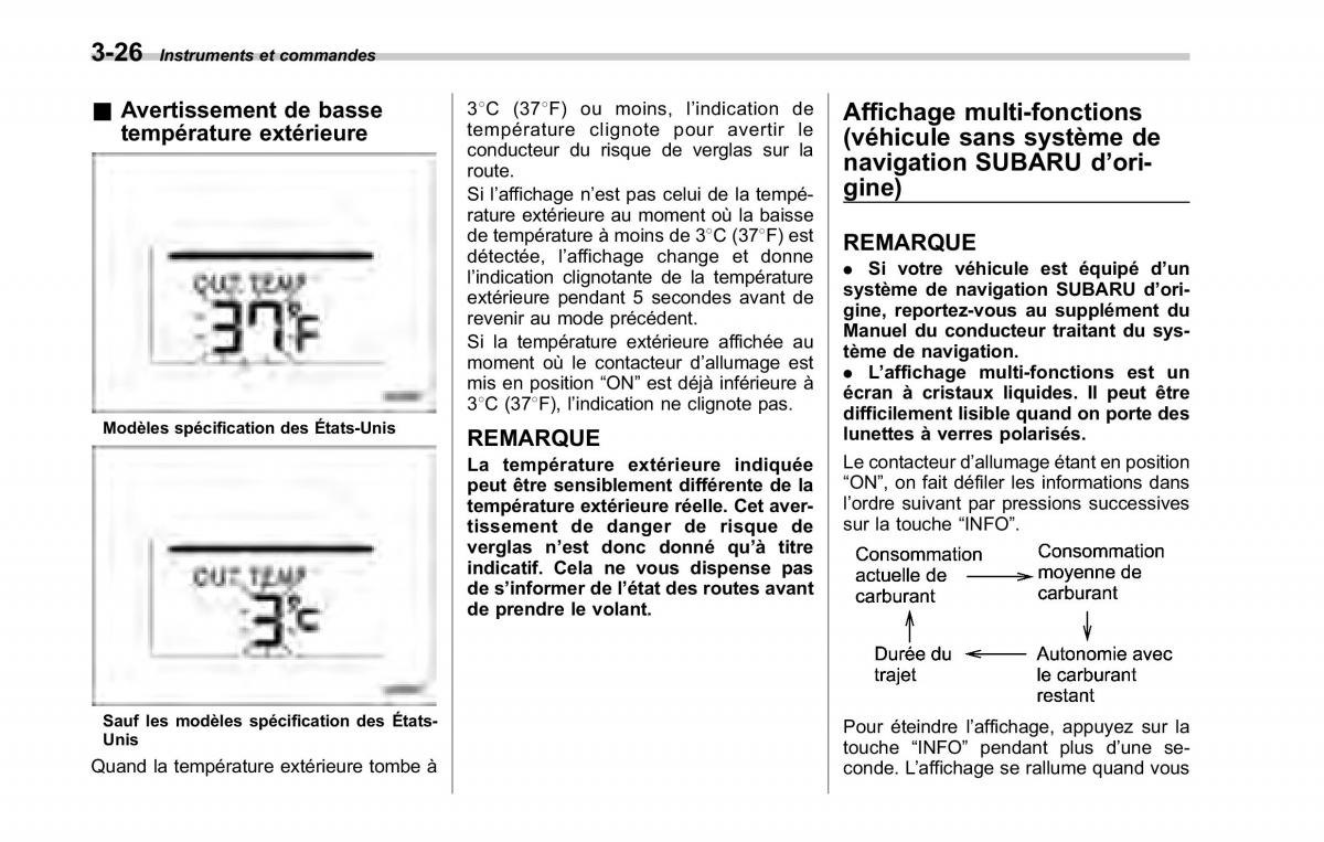 Subaru Tribeca manuel du proprietaire / page 168