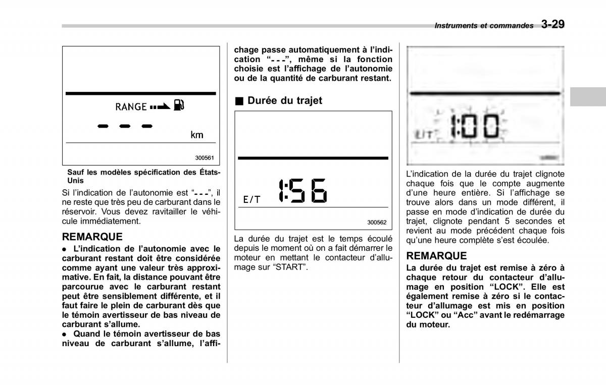 Subaru Tribeca manuel du proprietaire / page 171