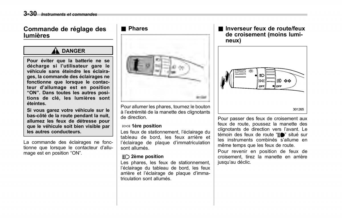 Subaru Tribeca manuel du proprietaire / page 172