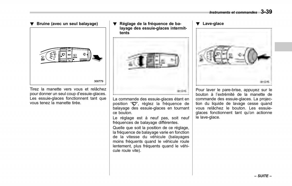 Subaru Tribeca manuel du proprietaire / page 181