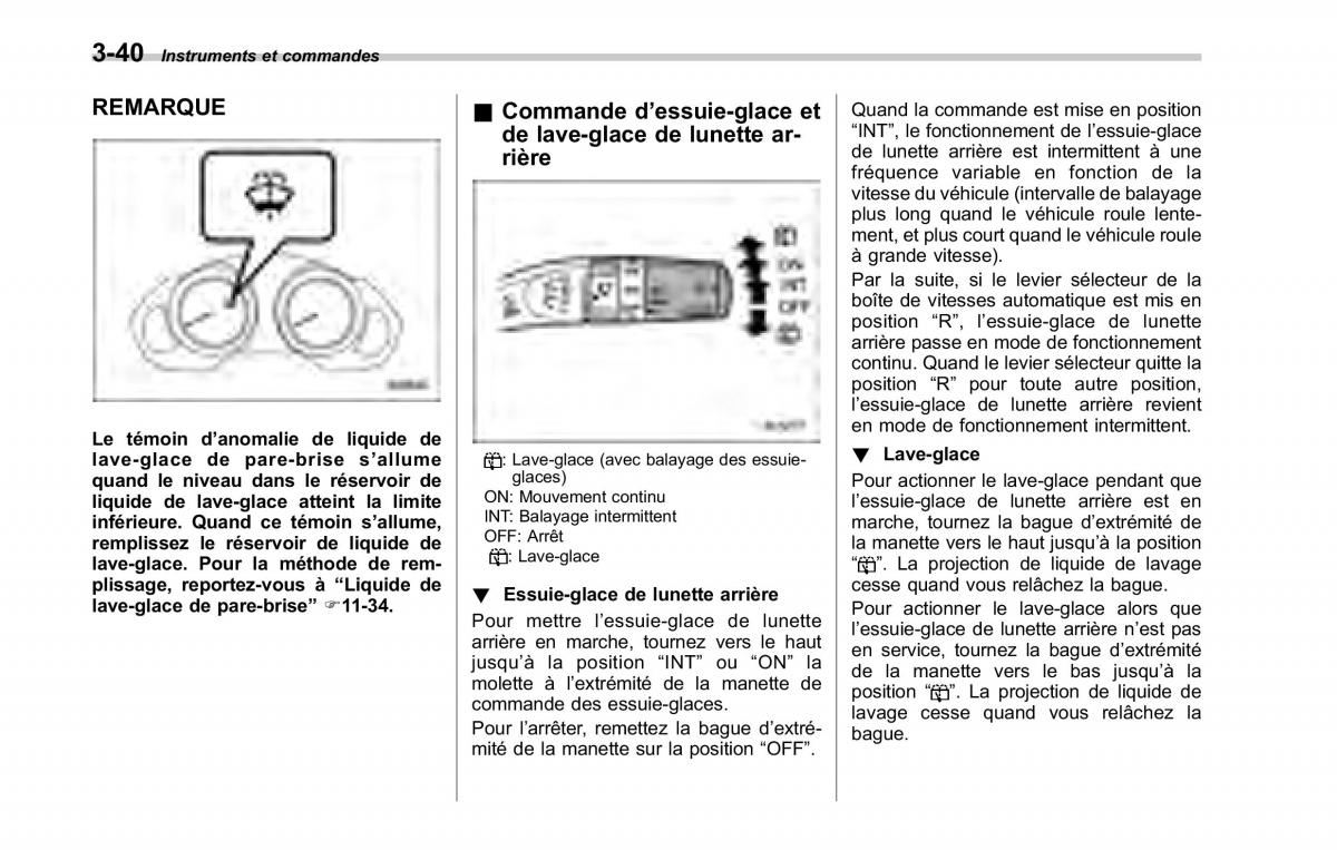 Subaru Tribeca manuel du proprietaire / page 182