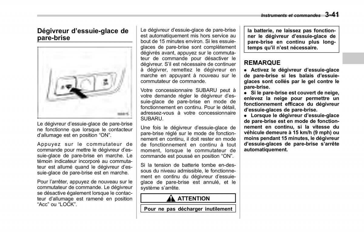 Subaru Tribeca manuel du proprietaire / page 183