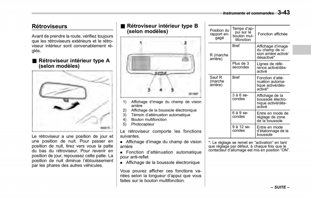 Subaru Tribeca manuel du proprietaire / page 185