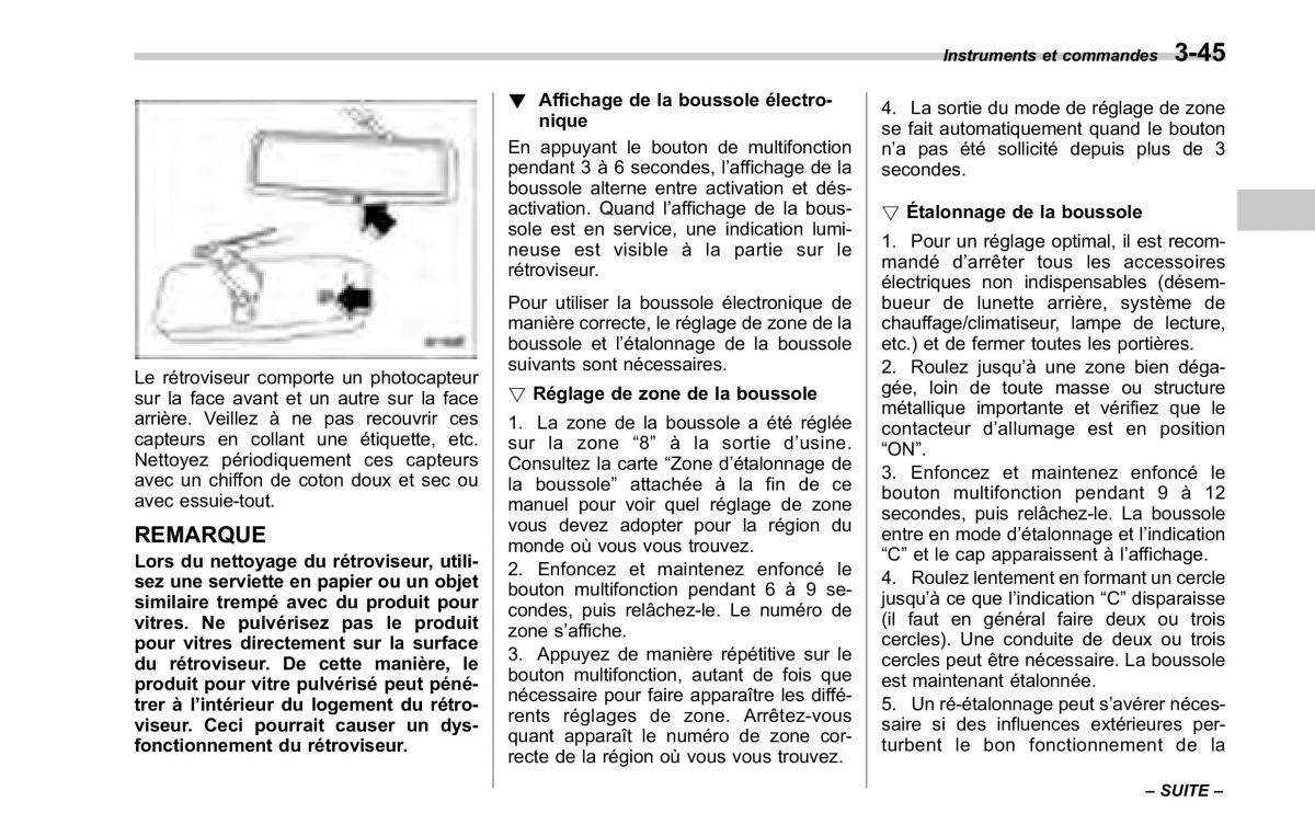 Subaru Tribeca manuel du proprietaire / page 187