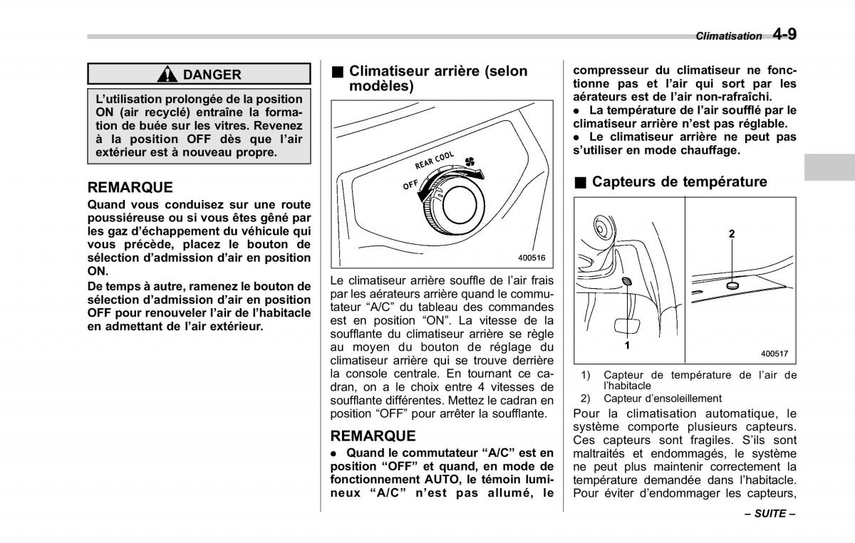 Subaru Tribeca manuel du proprietaire / page 201