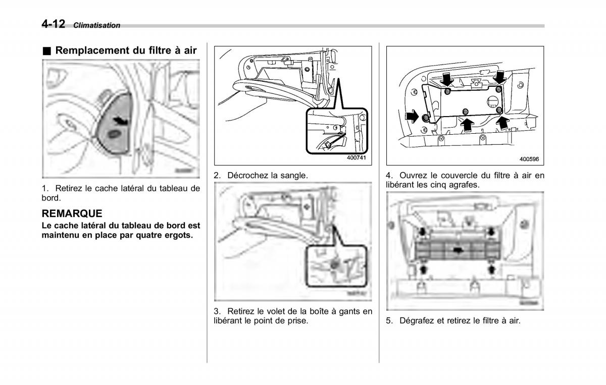 Subaru Tribeca manuel du proprietaire / page 204