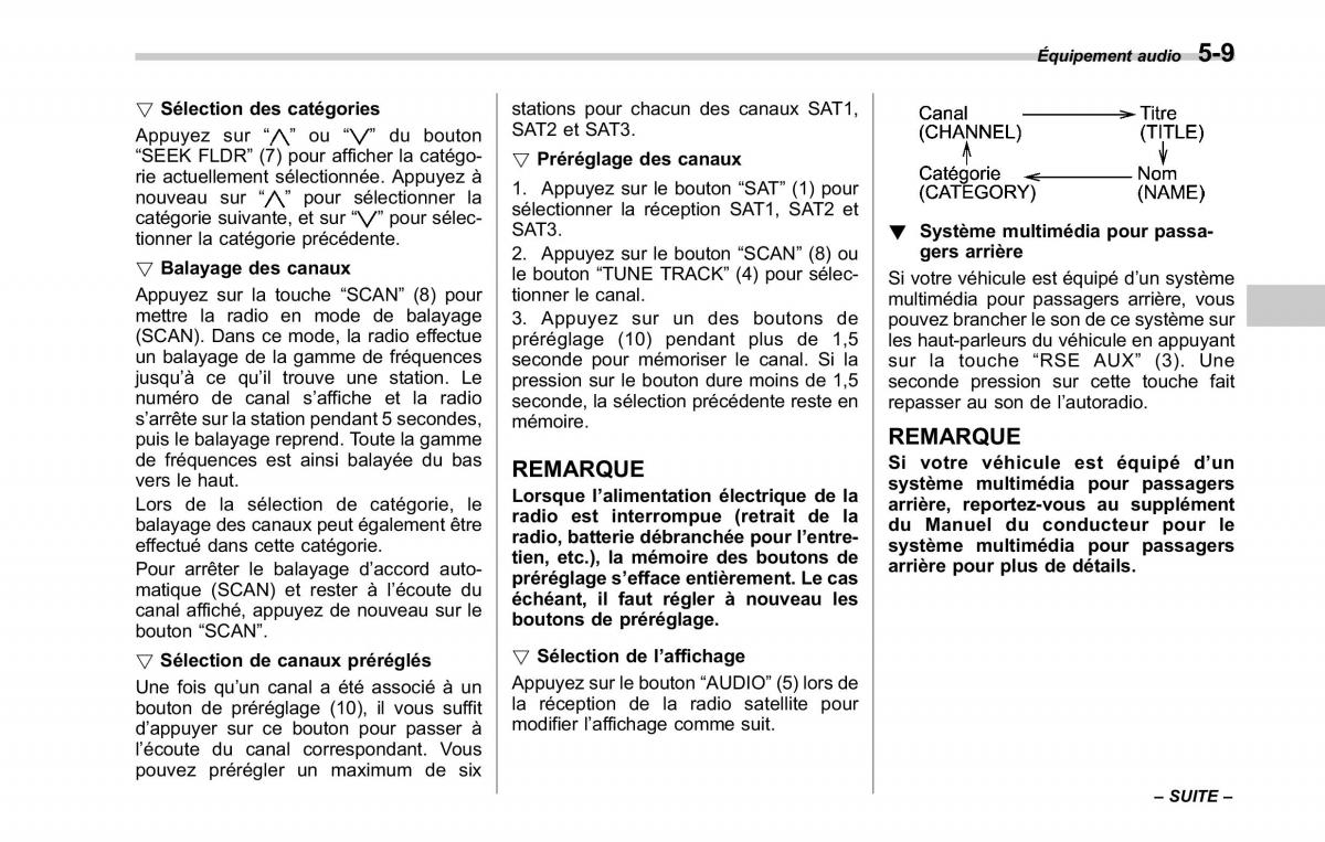 Subaru Tribeca manuel du proprietaire / page 215