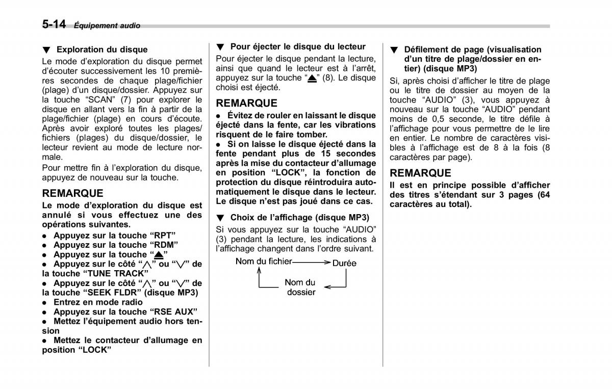 Subaru Tribeca manuel du proprietaire / page 220