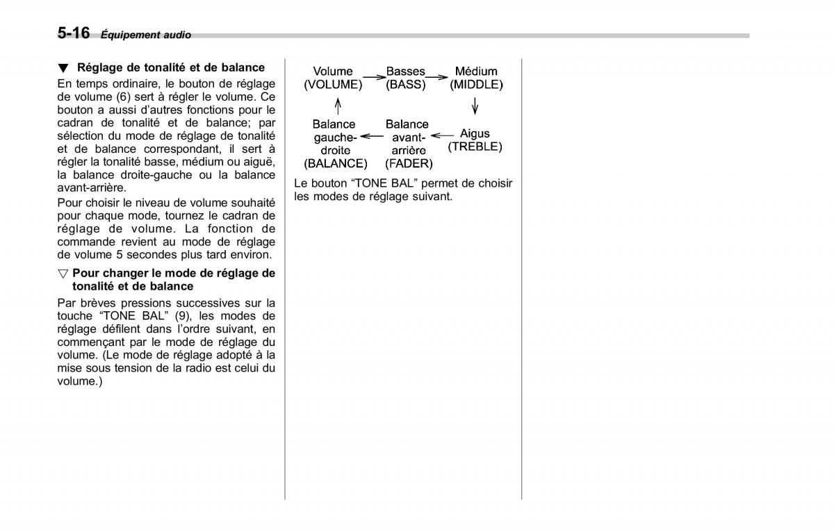 Subaru Tribeca manuel du proprietaire / page 222