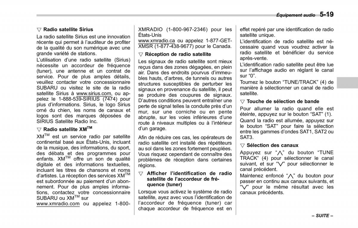 Subaru Tribeca manuel du proprietaire / page 225