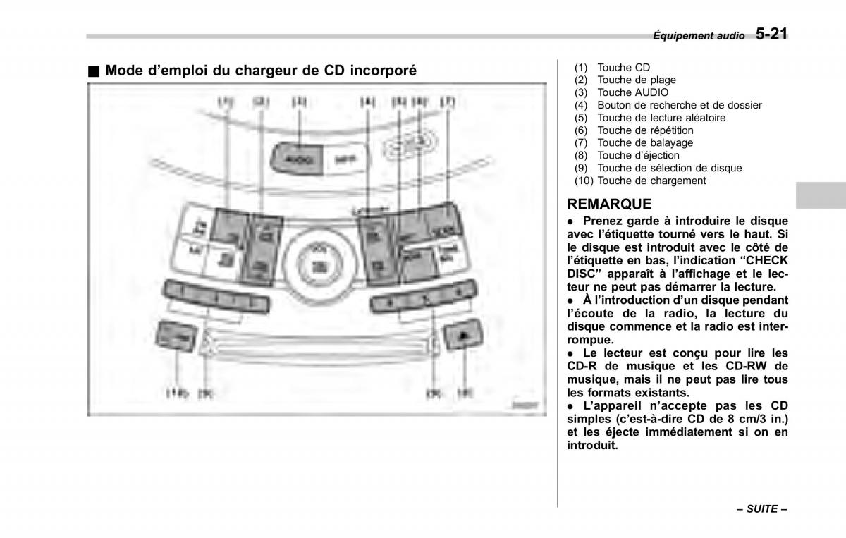 Subaru Tribeca manuel du proprietaire / page 227