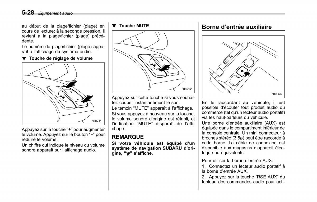 Subaru Tribeca manuel du proprietaire / page 234