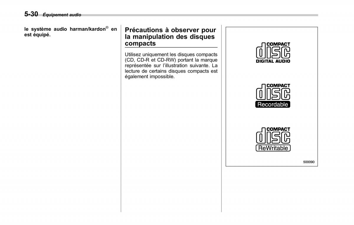 Subaru Tribeca manuel du proprietaire / page 236