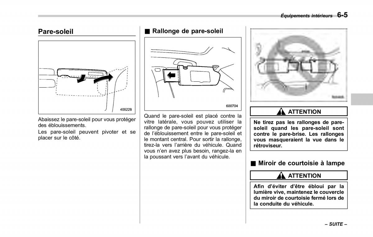 Subaru Tribeca manuel du proprietaire / page 243