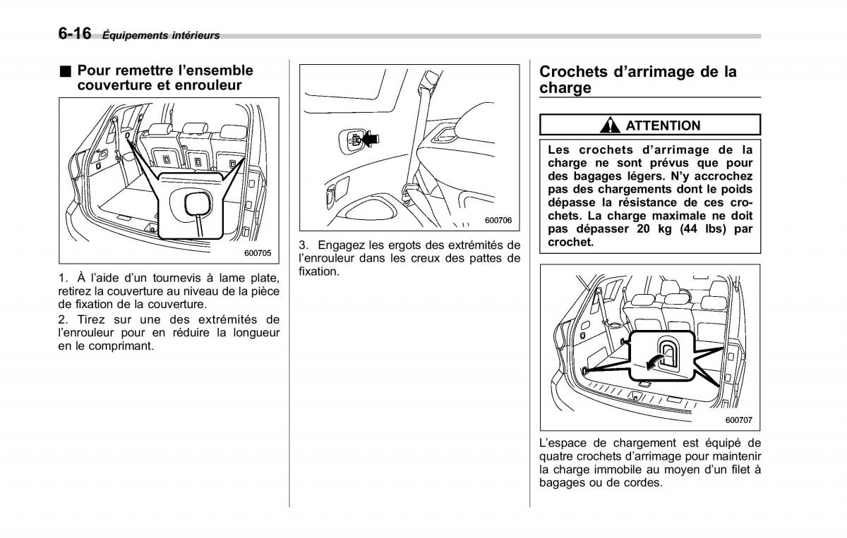 Subaru Tribeca manuel du proprietaire / page 254