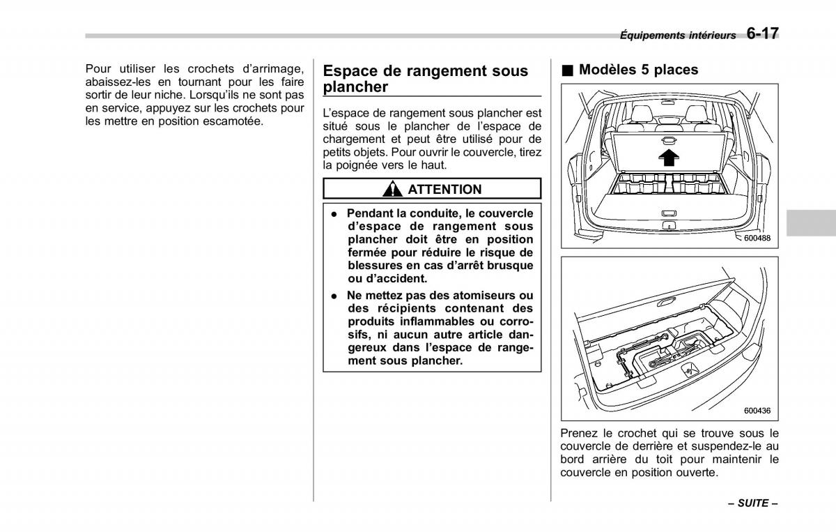 Subaru Tribeca manuel du proprietaire / page 255