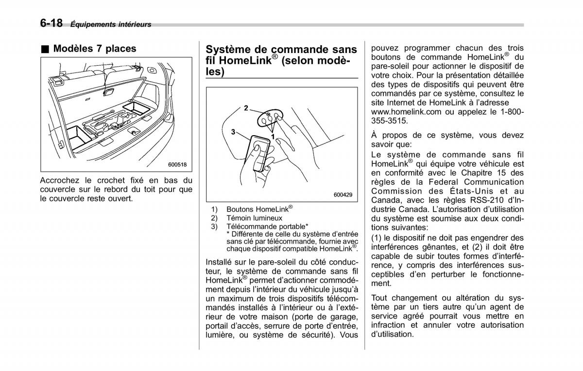 Subaru Tribeca manuel du proprietaire / page 256