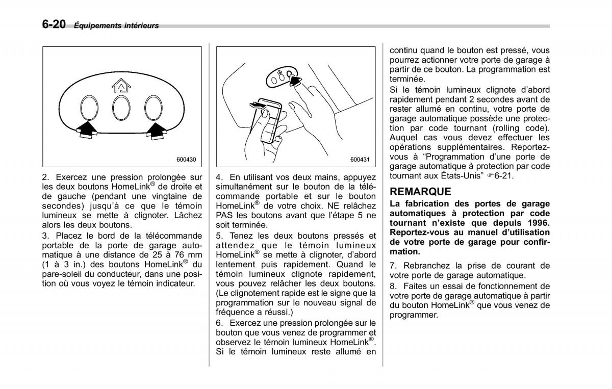 Subaru Tribeca manuel du proprietaire / page 258