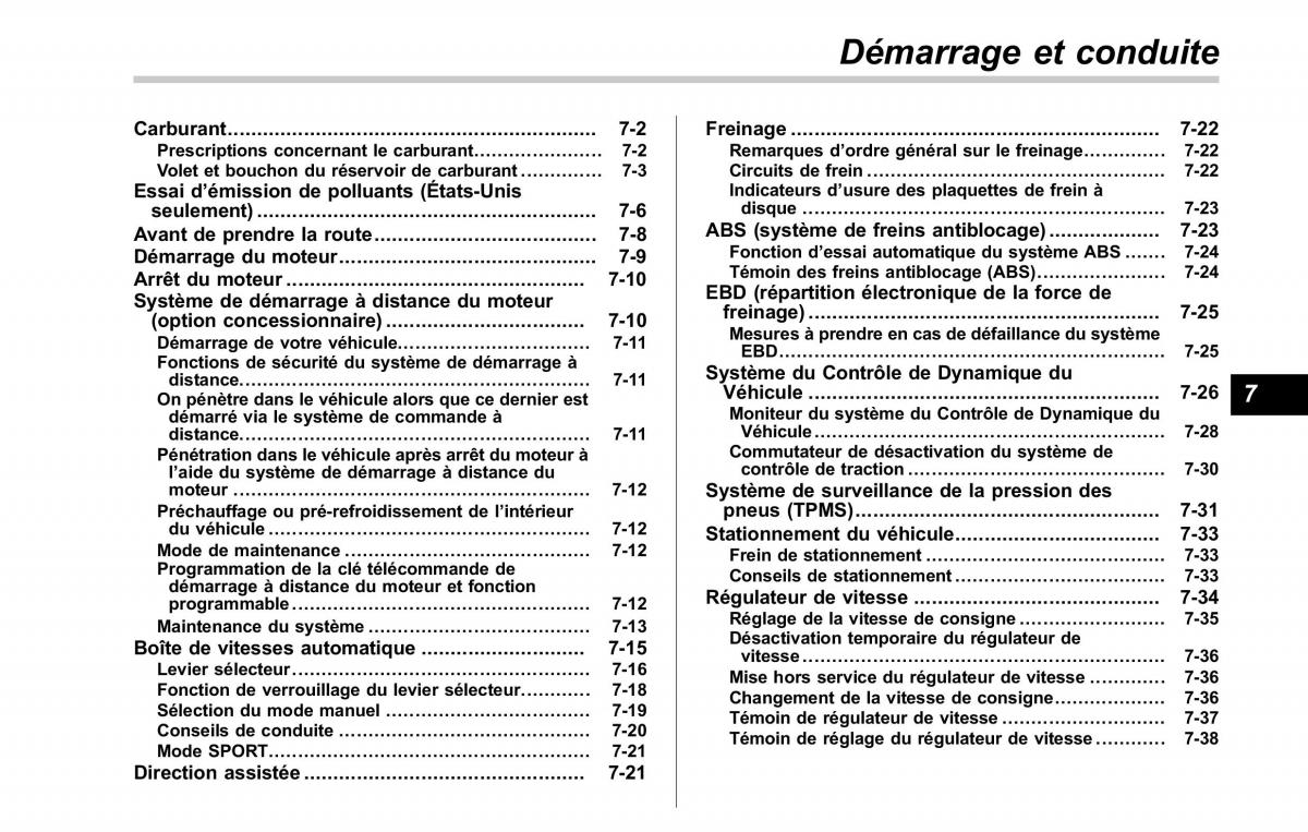 Subaru Tribeca manuel du proprietaire / page 267